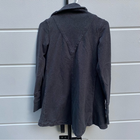 Lululemon Gratitude Wrap Gray Cardigan Snap Up Long Length Thumbholes Pockets 2 - Picture 2 of 9